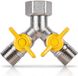 Distributeur en Y - 2 robinets indépendants - 1/2 pouce pour tuyaux d'arrosage