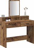 vidaXL Toilettafel met lade, antiek hout, 100 x 41 x 140 cm