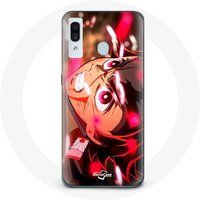 Maniacase Hoesje voor Samsung Galaxy A20e Tanjiro Demon Slayer Kimetsu no Yaiba en colère
