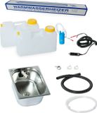 12V set voor campingwastafel, wasbak, spoelbak, geschikt voor Mercedes Sprinter, met warmwateraansluiting