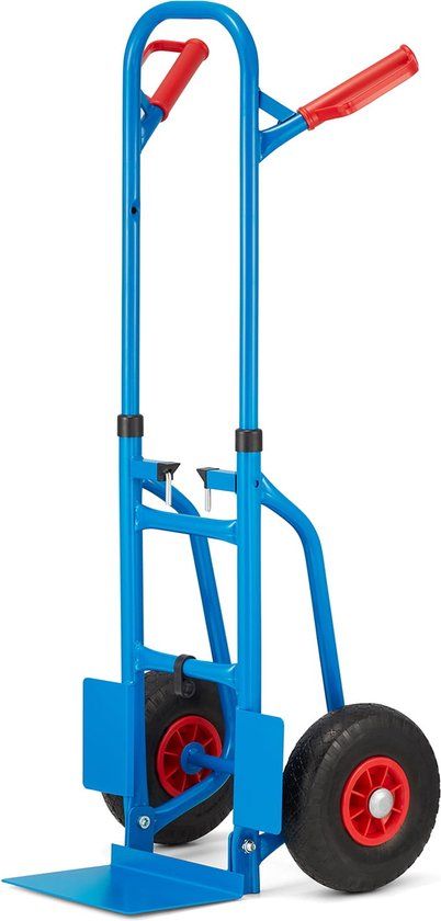 HIGHER Opvouwbare Steekwagen - 250 kg - Blauw/Rood