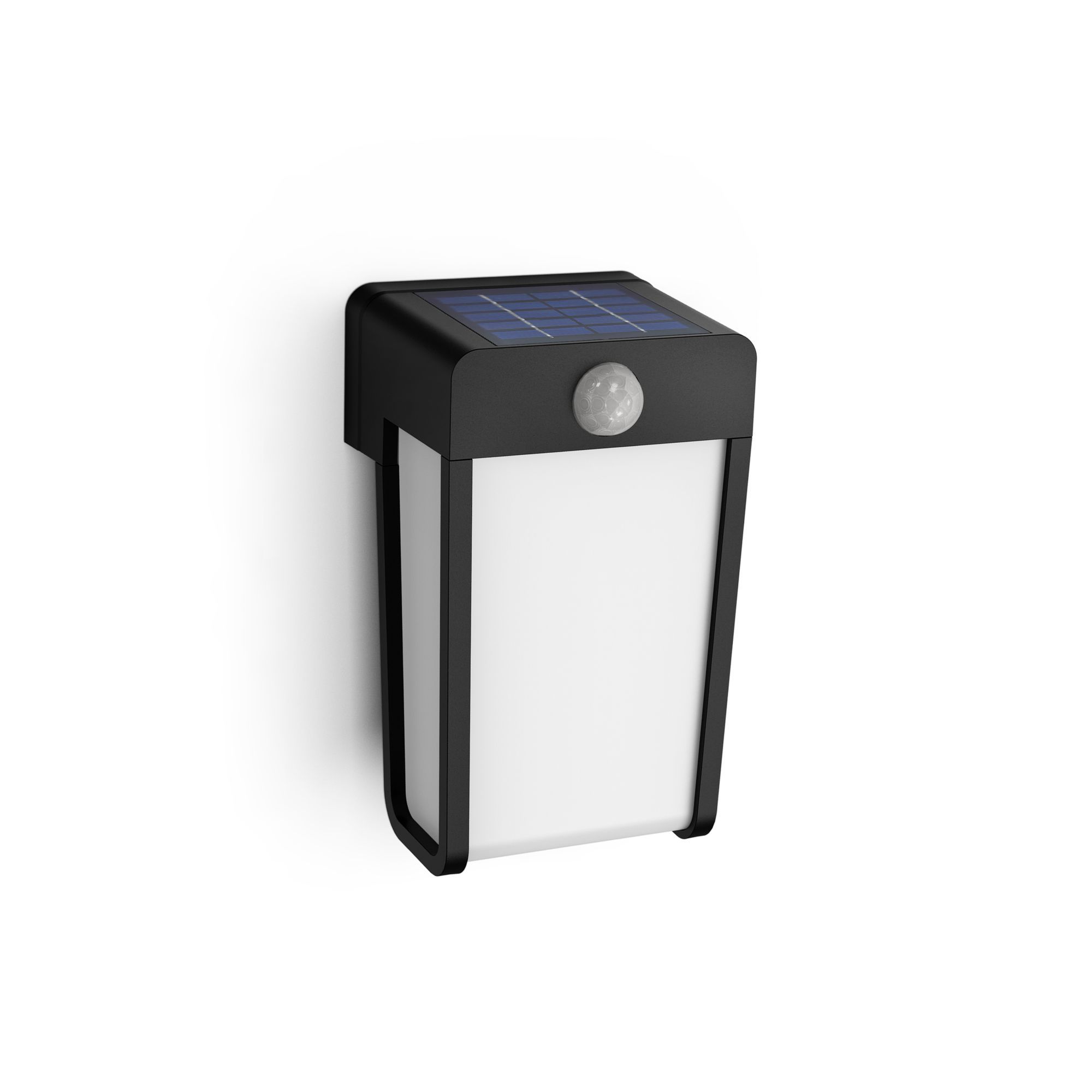 Philips Shroud Solar LED Outdoor Wall Light - Black