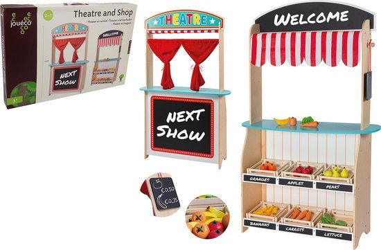 Jouéco 2 in 1 Theater en Winkel met Accessoires