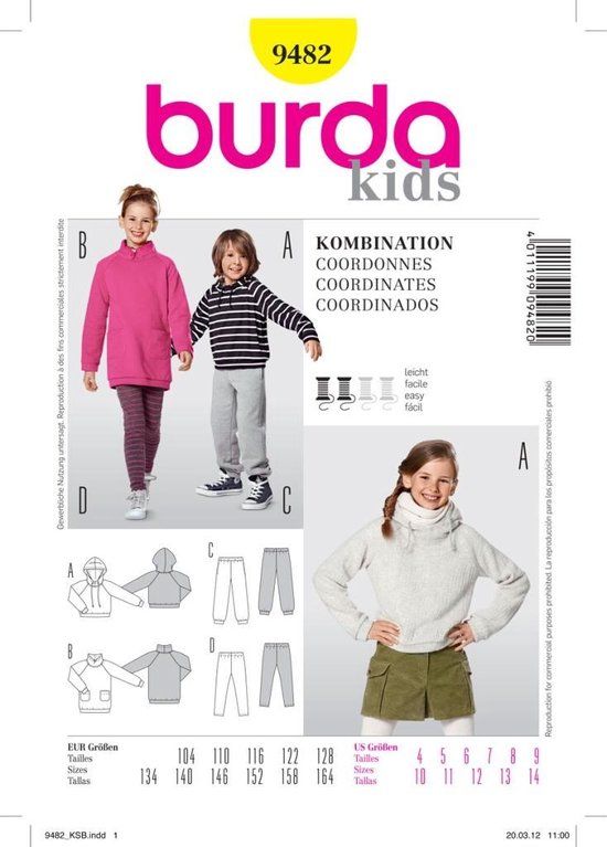 Burda Naaipatroon 9482 - Trui en broek in variaties