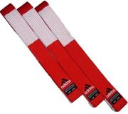 Adidas ceinture de judo rouge-blanc à carreaux pour 6e dan