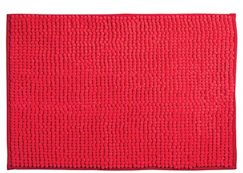 MSV Badmat - Chenille - 40 x 60 cm - Rood
