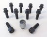H&R Wielboutenset bolkonisch R14 M14x1.50 - Lengte 28mm - Zwart - 10 stuks - incl. wielsloten