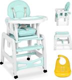 Ricokids Multifunctionele kinderstoel - 5-in-1 - wit turquoise