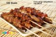 Heble® Sateprikkers 100 stuks 25 cm Lang - XL Prikkers - BBQ - Oven - Bamboe - Bruin