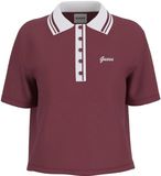 Guess Damespolo Fabia Paars Gestreept Katoen XL