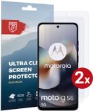 Rosso Screen Protector Geschikt voor Motorola Moto G56 | Ultra Clear Duo Pack | TPU Folie | Case Friendly Beschermfolie | 2 Stuks