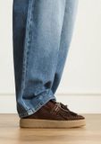 Manfield bottines à lacets en daim marron foncé femme taille 40