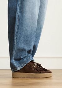 Manfield bottines à lacets en daim marron foncé femme taille 40