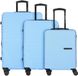 Cocoono Larnaka 4 wielen Kofferset 3-delig met uitbreidingsplooi - Harde bagage - TSA slot - blauw