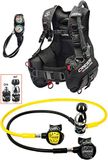 Cressi Start Pro Scuba Set INT - Duikset - B.C.D. Start Pro + 1st Stage MC9 + 2nd Stage Compact + Octopus Compact Console 2 Instrument
