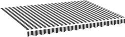 vidaXL Vervangingsdoek voor luifel 350x250 cm antracietkleurig en wit