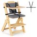 Chaise enfant - Chaise bébé pliable - Convient pour 0-3 ans - Portable - Rembourré - Cadre en bois - Blanc