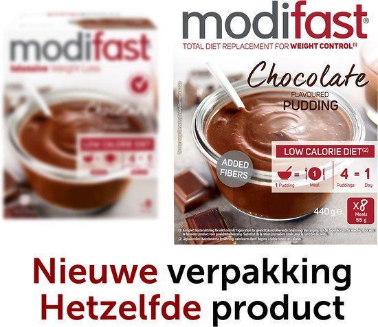 Modifast Intensive Pudding chocolade LCD 8 x 55G