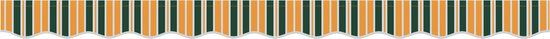 vidaXL - Vervangende volant voor 3 m groen en geel gestreept polyester