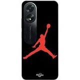 Oppo Etui Jordan logo 23 nike basketbal kleur rood Maniacase