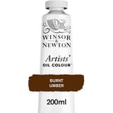Winsor & Newton Artists Oil Paint - 200ml tube, artist oil paint met de hoogst mogelijke pigmentatie, hoogste lichtechtheid - gebrande omber