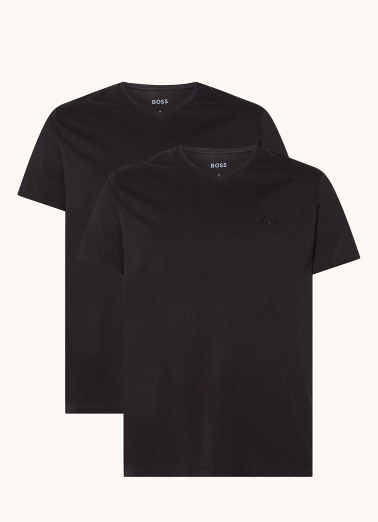 HUGO BOSS T-shirt met V-hals in 2-pack