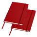 Merkloos Schrift met harde kaft gelinieerd A5 - 2x - Rood - School schrift - opschrijfboekje - notitieboekje - 80 pagina