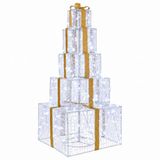VidaXL Boîtes cadeaux de Noël empilables 250 LED blanc froid