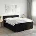 vidaXL Boxspringbed met matras met hoofdeinde Zwart 140 x 200 cm Stof