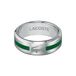 Lacoste Heren BASELINE Collectie Ring in roestvrij staal, zilver/zwart
