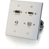C2G 39703 Adapter Aluminium HDMI F, HD15 F, 3.5mm Stereo F, USB-B F