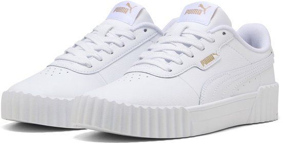 PUMA Carina 3.0 Jr Meisjes Sneakers - PUMA White-PUMA Gold