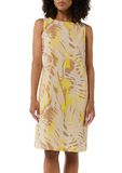 comma Katoenen jurk met patroon, relaxed fit, geel, 38