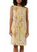 comma Katoenen jurk met patroon, relaxed fit, geel, 38