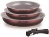 Arthur Martin – 3 koekenpannen 20/24/28 cm – Anti-aanbak – Grenat