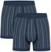 Schiesser Heren Broek kort met gulp 2 Pack - Classic Daywear - Onderbroek - donkerblauw