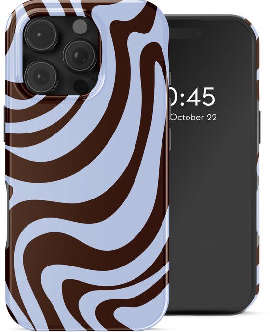 Selencia Hoesje - Geschikt voor Apple iPhone 16 Pro Max - Backcover - Dream Swirl Chocolate