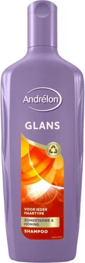 Andrelon Shampoo Glans - 300ML - For All Hair Types - Silicon Free - Sulfate Free - Paraben Free