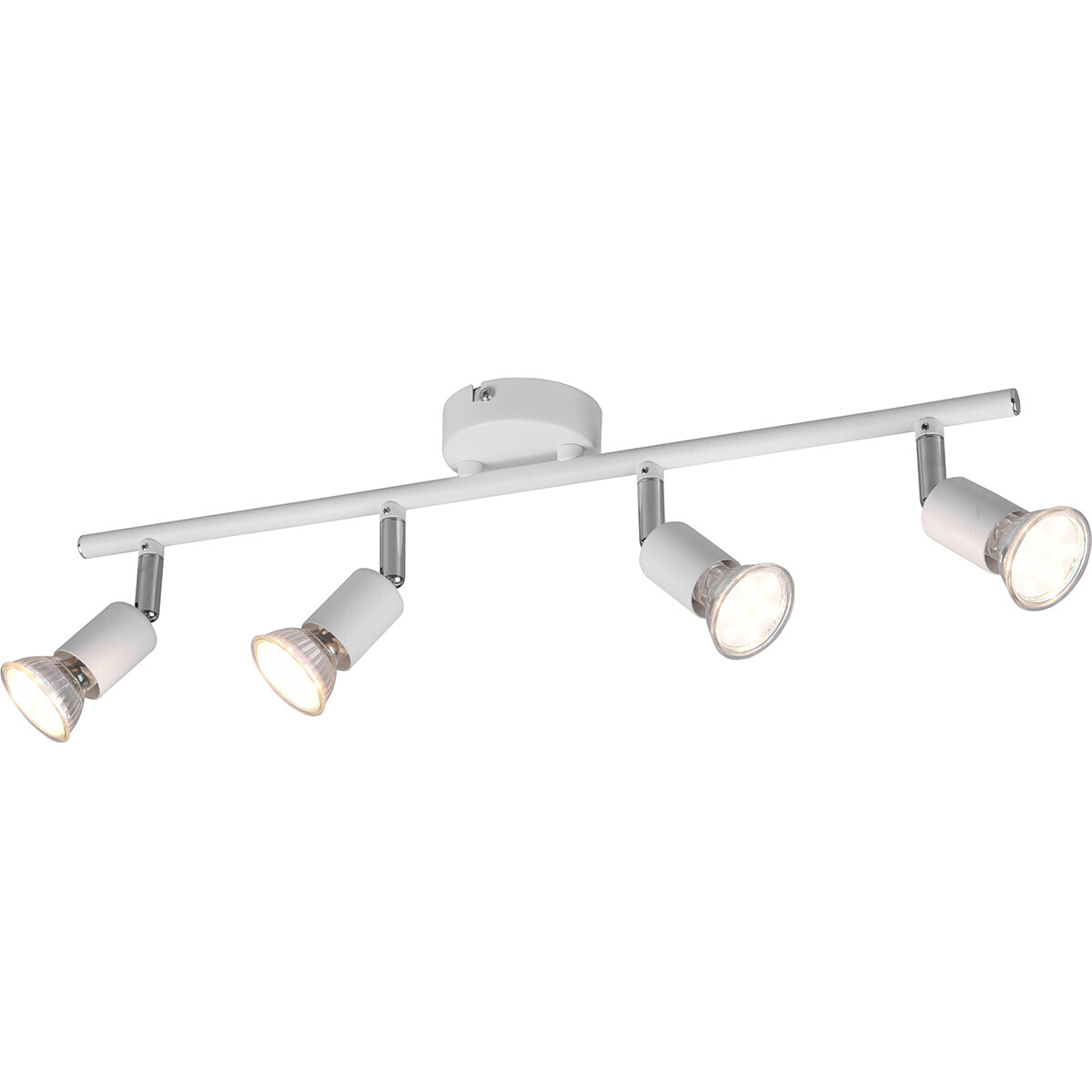 BES LED LED Plafondspot - Trion Pamo - GU10 Fitting - 4-lichts - Rond - Mat Wit - Aluminium