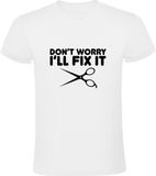 Sol's Kapper fix it Heren T-shirt - Wit - Maat L