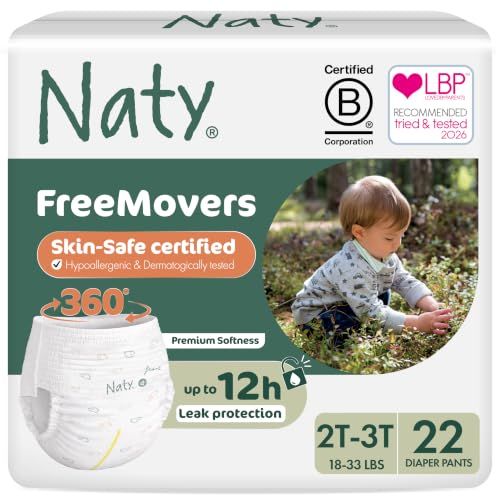 Naty FreeMovers Luierbroekjes, Maat 4 (8–15kg), 22 stuks
