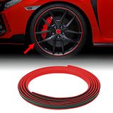 4R Quattroerre.it 10420 Universele sticker voor autovelgen, rood