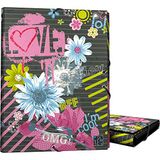 Grafoplas 82401963 schoolmap met drie kleppen, formaat met elastiek, verschillende flow