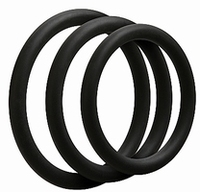 Doc Johnson OptiMALE C-Ring 3 Set Black Thin