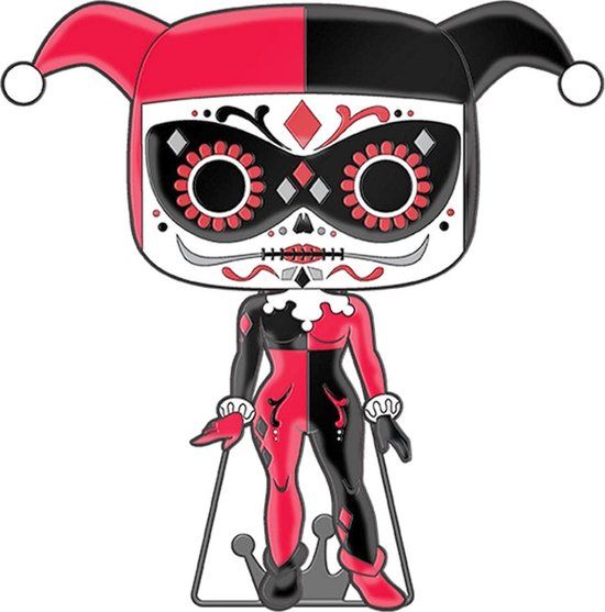FUNKO/FIG Funko Batman - Day Of The Dead Loungefly POP! Enamel Harley Quinn (Glow In The Dark) 10 cm Pin - Multicolours