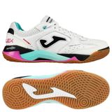 Joma Top Flex Plus In - Blanc/noir/turquoise/rose - Chaussures de futsal (Ic), pointure 40