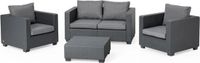 Allibert Salta Loungeset - Hoek loungeset - 4 zitplekken - Grafiet