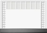 SIGEL H7365 Papieren bureau-onderlegger, 2-jaarkalender en weekplanner, kantoorontwerp, A2 (59,5 x 41 cm), met beschermstrip, zwart-wit, 40 vellen