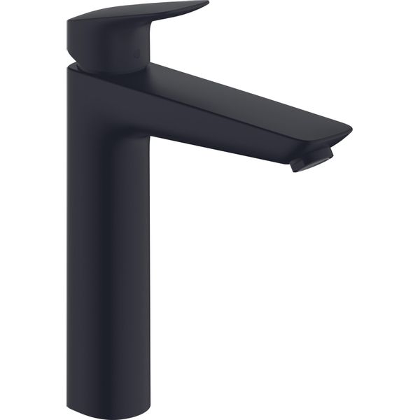 Hansgrohe Logis wastafelkraan 190 met trekwaste m.zwart 71090670