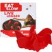 Eat Slow Live Longer Inzetstuk voor Anti-schrok Voerbak - M - Voerpuzzel - Slowfeeder voor Honden - Rood - Gobble Stopper